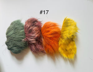 Dyed Caribou fur Tufting bundles