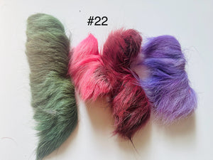 Dyed Caribou fur Tufting bundles