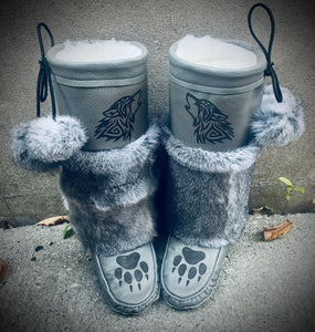 Ready to ship grey Mukluks size 7