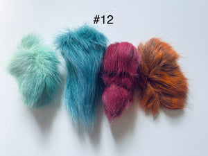 Dyed Caribou fur Tufting bundles