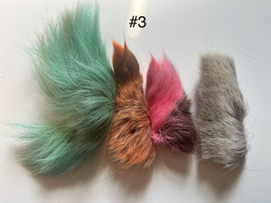 Dyed Caribou fur Tufting bundles