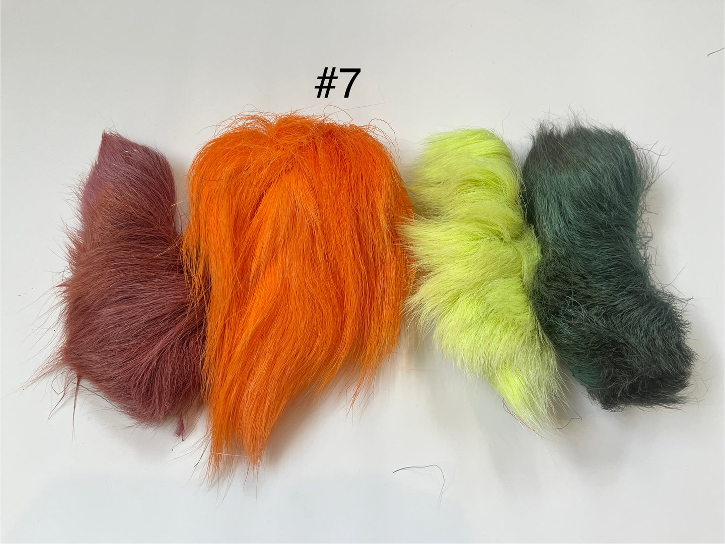 Dyed Caribou fur Tufting bundles