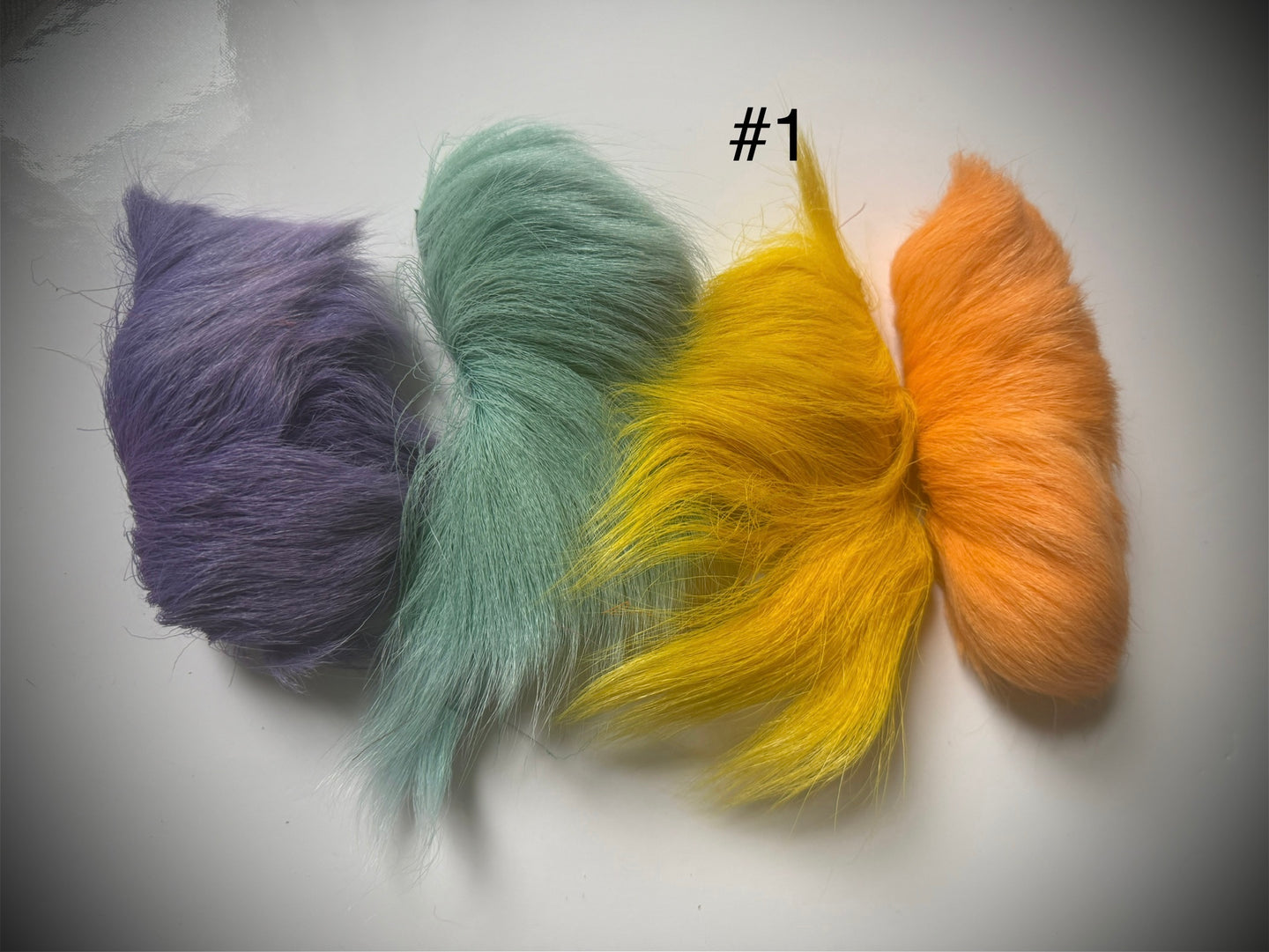 Dyed Caribou fur Tufting bundles