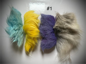Dyed Caribou fur Tufting bundles