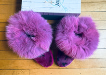 Ready to ship size 8 fox fur moccasins