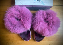 Ready to ship size 8 fox fur moccasins