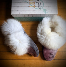 Ready to ship size 8 fox fur moccasins