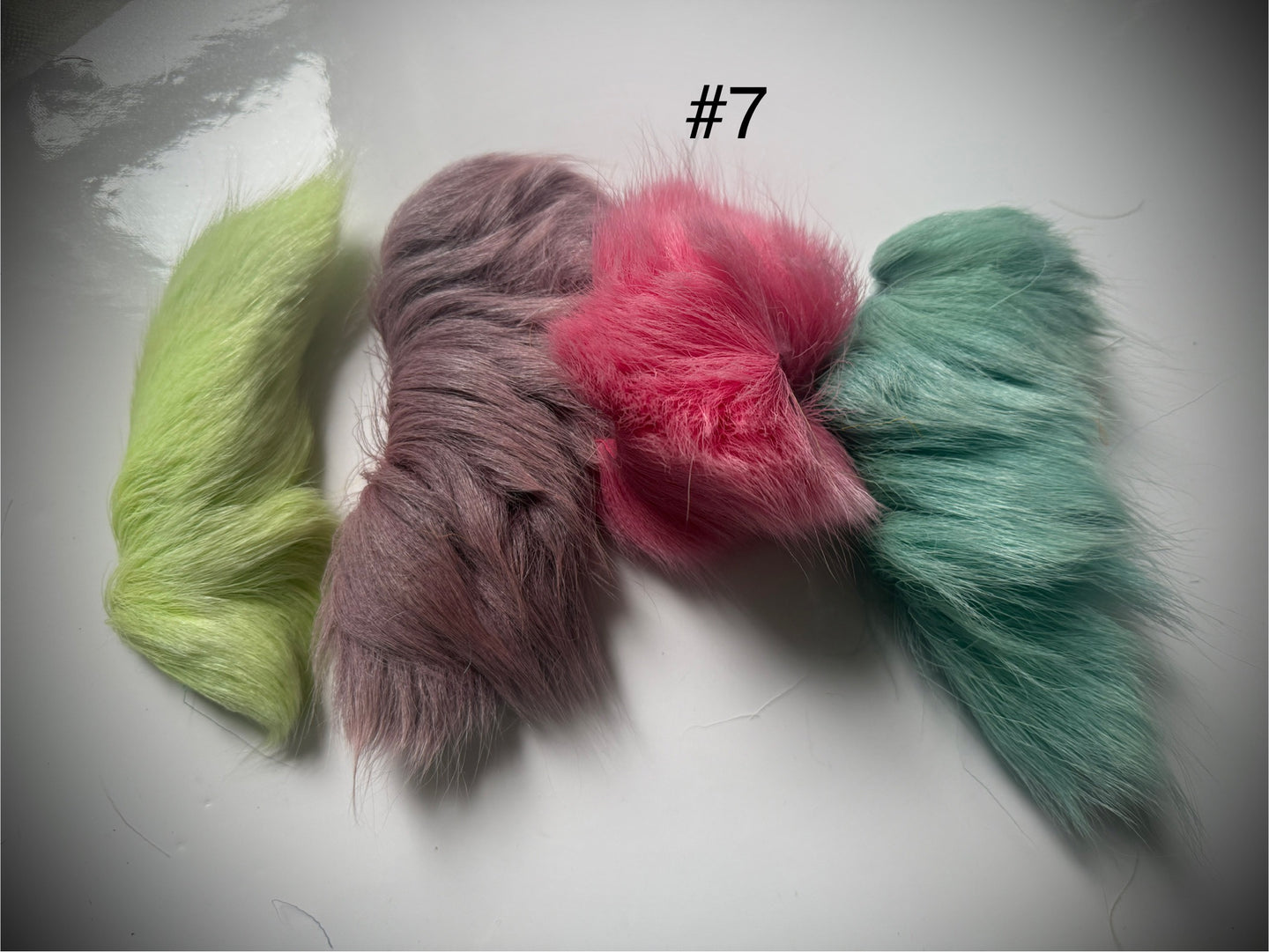 Dyed Caribou fur Tufting bundles
