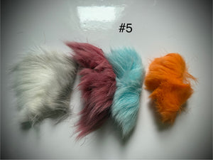 Dyed Caribou fur Tufting bundles