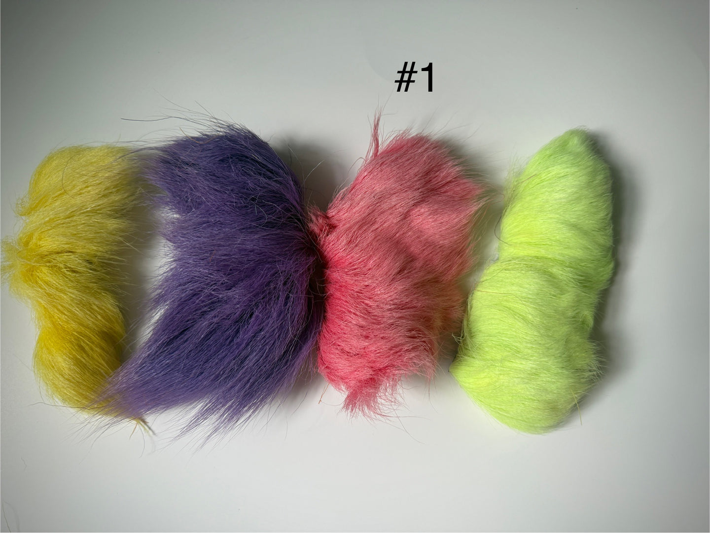 Dyed Caribou fur Tufting bundles