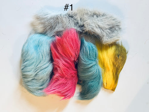 Dyed Caribou fur Tufting bundles