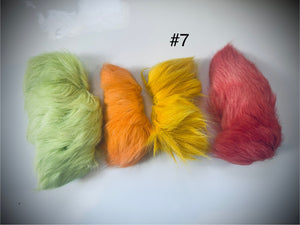 Dyed Caribou fur Tufting bundles