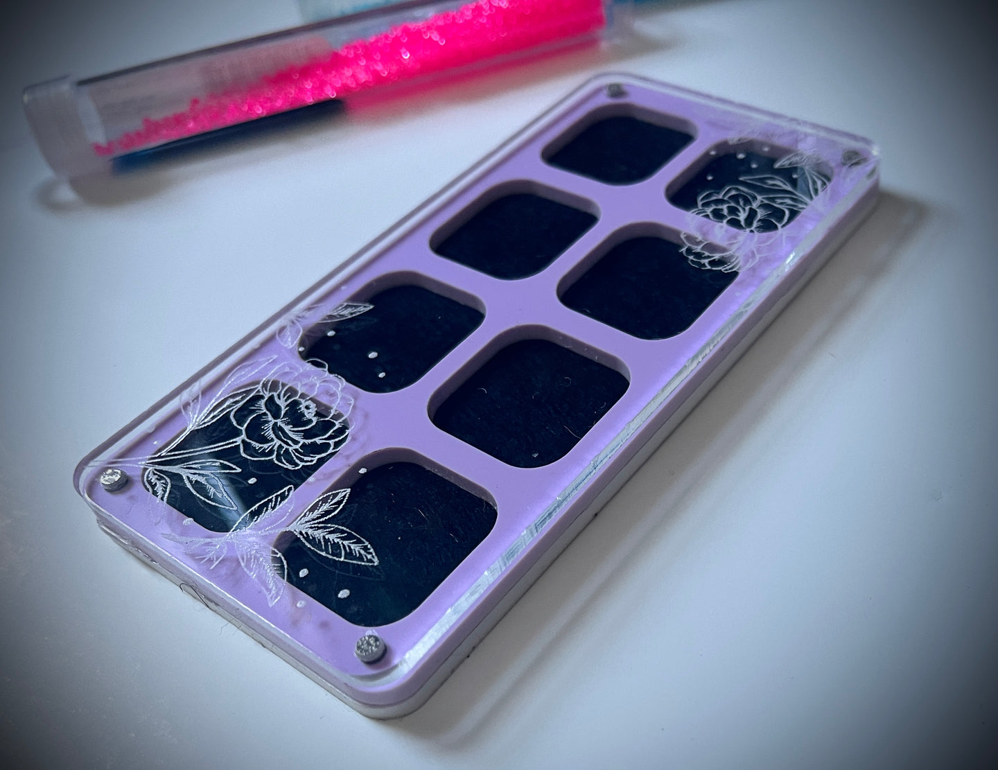 Matte Purple Mini Magnetic Acrylic beading tray