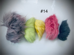 Dyed Caribou fur Tufting bundles