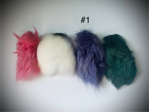 Dyed Caribou fur Tufting bundles