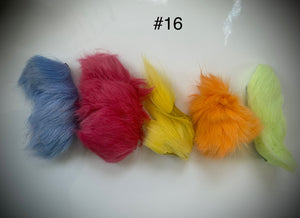 Dyed Caribou fur Tufting bundles
