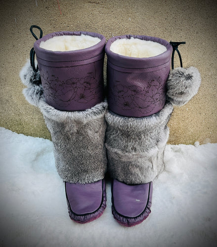 Purple Ready to ship  Mukluks size 10