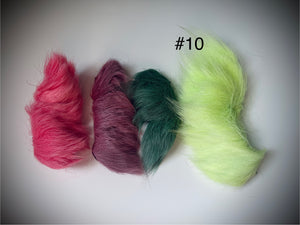 Dyed Caribou fur Tufting bundles