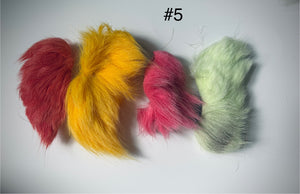 Dyed Caribou fur Tufting bundles