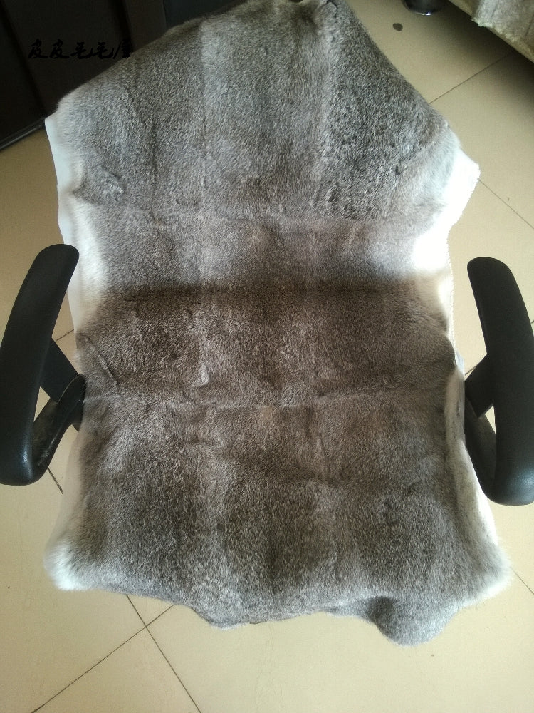 Natural  grey genuine rabbit fur