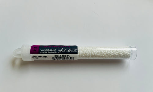11/0 opaque white seed beads