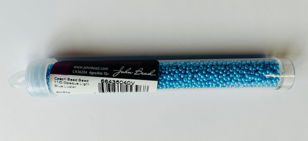 11/0 Light blue Luster seed beads